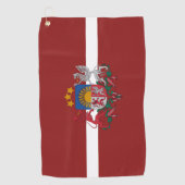 Serviette De Golf Armoiries de Lettonie  (Devant)