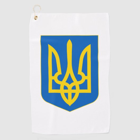 Serviette De Golf Armoiries de l'Ukraine (Devant)