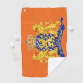 Serviette De Golf Armoiries de Pays-Bas sur gtcn orange (En situation)