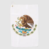 Serviette De Golf Armoiries du Mexique - Drapeau du Mexique (Devant)