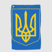 Serviette de golf Armoiries Trident d'Ukraine (Devant)