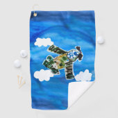 Serviette De Golf Army Jet "Art by Kids" (En situation)