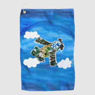 Serviette De Golf Army Jet "Art by Kids"