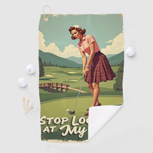 Serviette De Golf Arrêter de regarder mon point de vue (En situation)