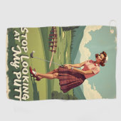 Serviette De Golf Arrêter de regarder mon point de vue (Horizontal)