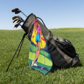 Serviette de golf "Arrêtez de regarder mon putt" (Vert)