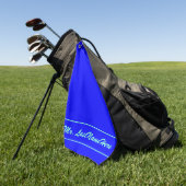 Serviette De Golf Arrière - plan bleu avec l'aigue-marine (Vert)