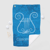Serviette De Golf Arrière - plan Blue Lyre (En situation)