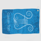 Serviette De Golf Arrière - plan Blue Lyre (Horizontal)