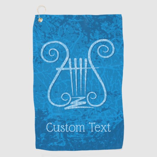 Serviette De Golf Arrière - plan Blue Lyre (Devant)