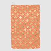 Serviette De Golf Arrière - plan personnalisé Motif géométrique or (Devant)
