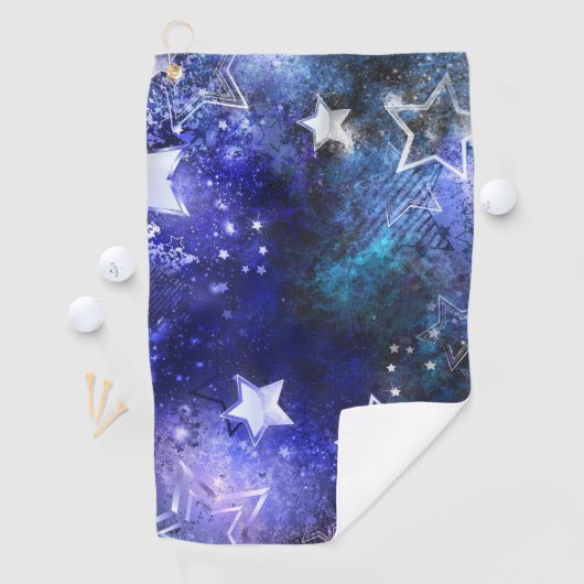Serviette De Golf Arrière - plan spatial avec étoiles (En situation)