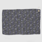 Serviette De Golf Arrosage sur métal gris bleu (Horizontal)