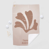 Serviette De Golf Art abstrait algues brunes, kelp (En situation)