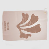Serviette De Golf Art abstrait algues brunes, kelp (Horizontal)