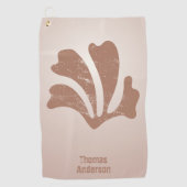 Serviette De Golf Art abstrait algues brunes, kelp (Devant)