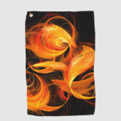 Serviette De Golf Art Abstrait Fireball (Devant)