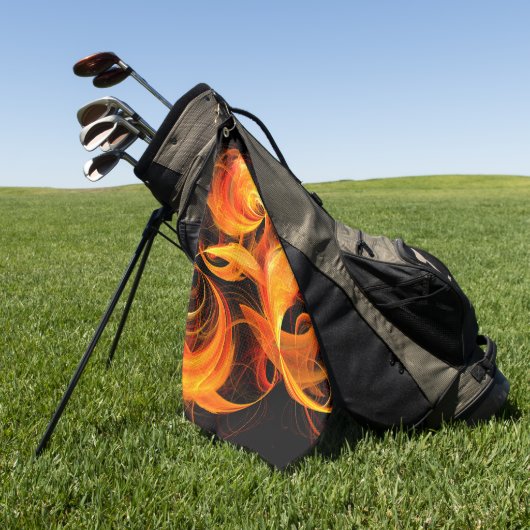 Serviette De Golf Art Abstrait Fireball (Vert)