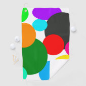 Serviette De Golf Art Abstrait Turquoise Vert Bleu Blanc (En situation)