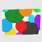 Serviette De Golf Art Abstrait Turquoise Vert Bleu Blanc (Horizontal)