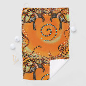 SERVIETTE DE GOLF ART AUSTRALIEN (En situation)