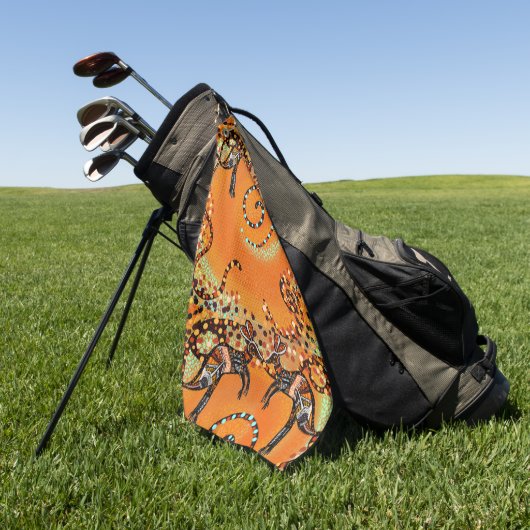 SERVIETTE DE GOLF ART AUSTRALIEN (Vert)