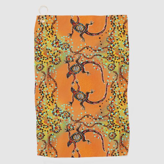 SERVIETTE DE GOLF ART AUSTRALIEN (Devant)