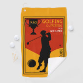 Serviette De Golf Art classique du golf des années 30 (En situation)