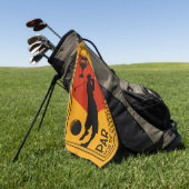 Serviette De Golf Art classique du golf des années 30 (Vert)