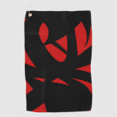 Serviette De Golf Art contemporain Rouge / Noir (Devant)