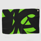 Serviette De Golf Art contemporain vert / noir (Horizontal)