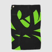 Serviette De Golf Art contemporain vert / noir (Devant)