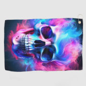 Serviette De Golf Art crâne (Horizontal)