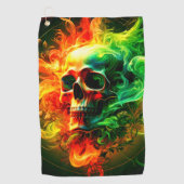 Serviette De Golf Art crâne (Devant)