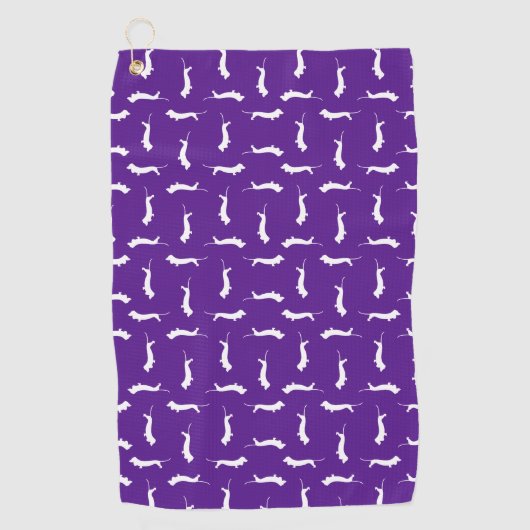 Serviette De Golf Art de chien de saucisse de motif d'impression de (Devant)