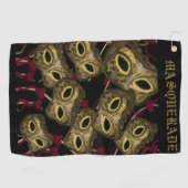 SERVIETTE DE GOLF ART DE MASQUE    (Horizontal)