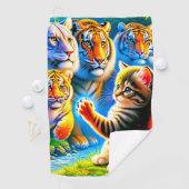 Serviette De Golf Art du chat (En situation)
