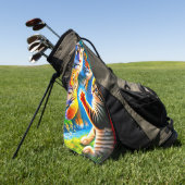 Serviette De Golf Art du chat (Vert)