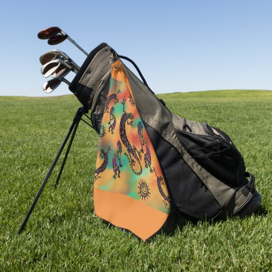 Serviette De Golf Art du désert de l'Arizona (Vert)
