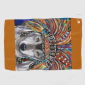 Serviette De Golf Art du Loup Gris (Horizontal)