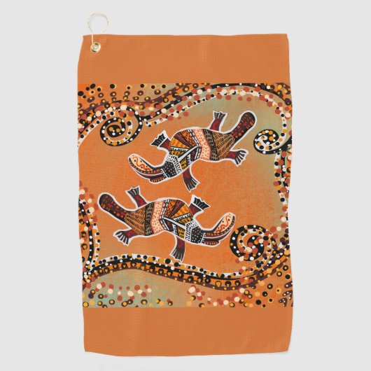 SERVIETTE DE GOLF ART DU PLATYPUS (Devant)