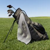 Serviette De Golf Art fractal Abstrait moderne en 3D (Vert)