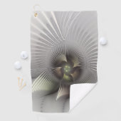 Serviette De Golf Art fractal de forme 3D abstraite moderne (En situation)