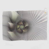 Serviette De Golf Art fractal de forme 3D abstraite moderne (Horizontal)