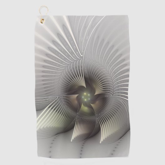 Serviette De Golf Art fractal de forme 3D abstraite moderne (Devant)