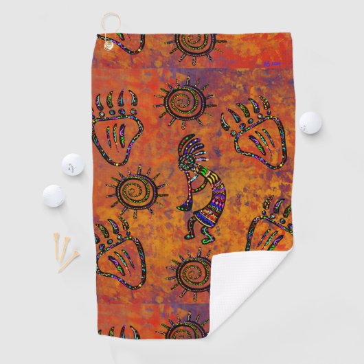 Serviette De Golf Art Kokopelli (En situation)