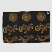 Serviette De Golf Art Kokopelli (Horizontal)