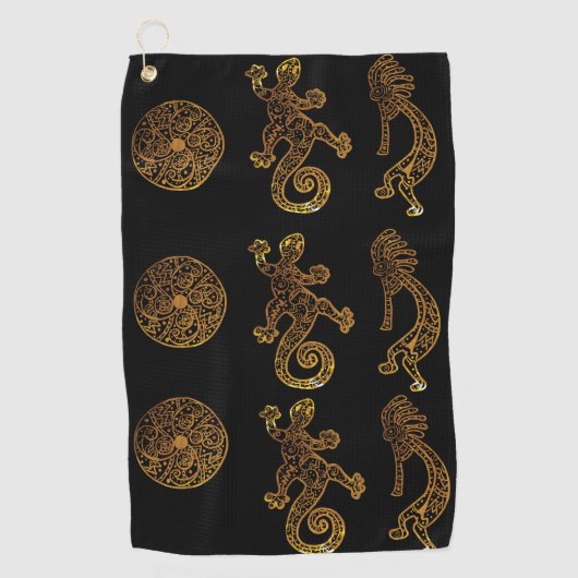 Serviette De Golf Art Kokopelli (Devant)