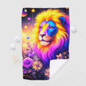 Serviette De Golf Art Lion (En situation)