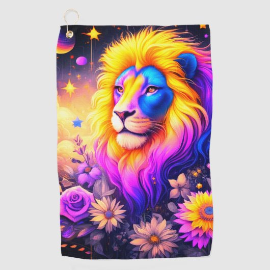 Serviette De Golf Art Lion (Devant)